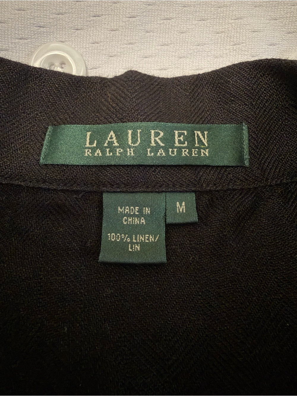 100% Linen Ralph Lauren Button Up - Picture 3 of 3